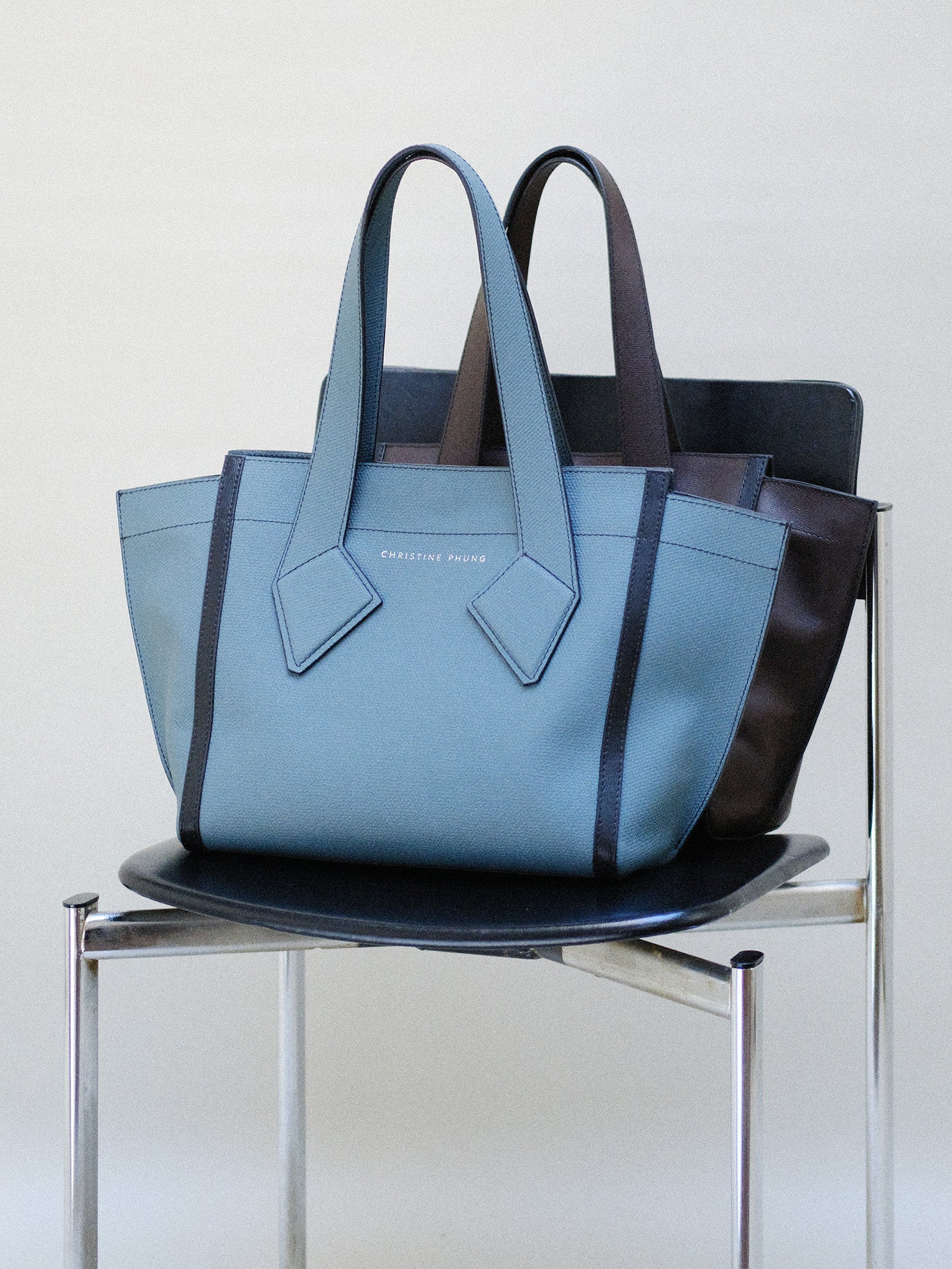 Christine Phung Sac Cabas M cabas cuir chardon upcyclé