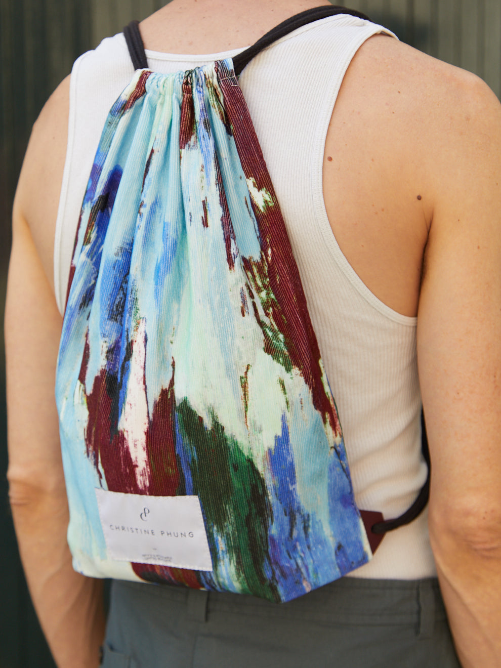 Christine Phung Sac Piscine velours imprimé coton