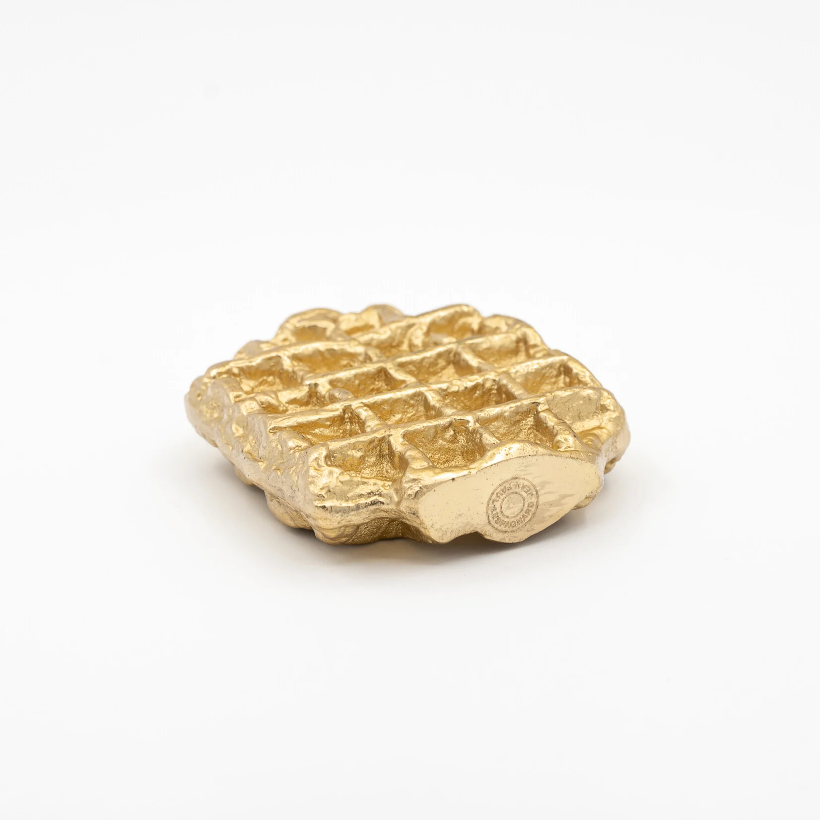 Jean-Paul Lespagnard Golden Waffle presse-papiers gaufre dorée