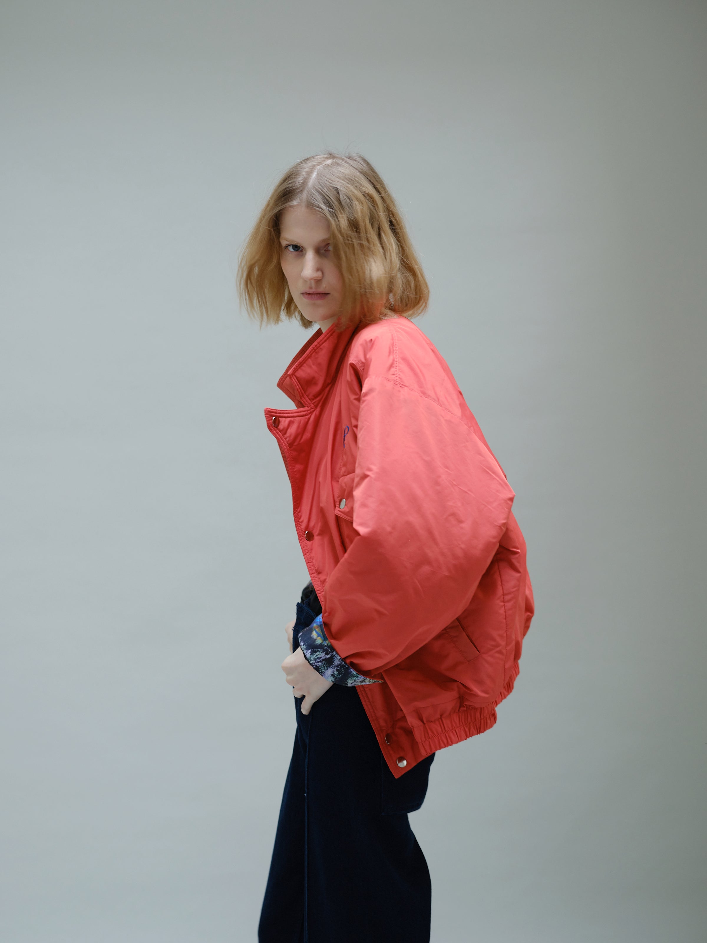 Christine Phung Bomber Tomato blouson rouge tomate recyclé