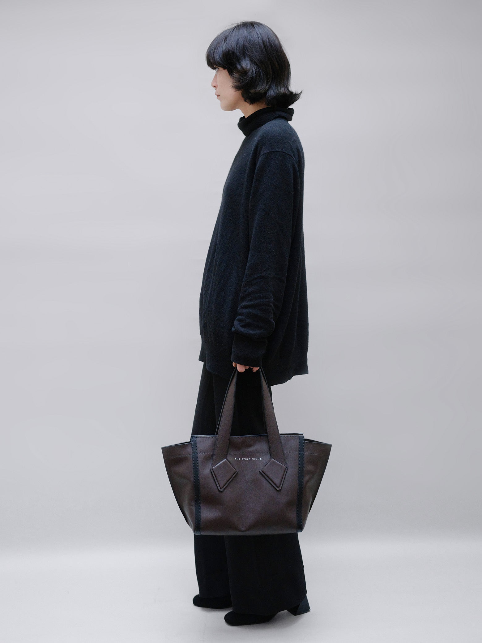 Christine Phung cabas M sac cuir moka upcyclé