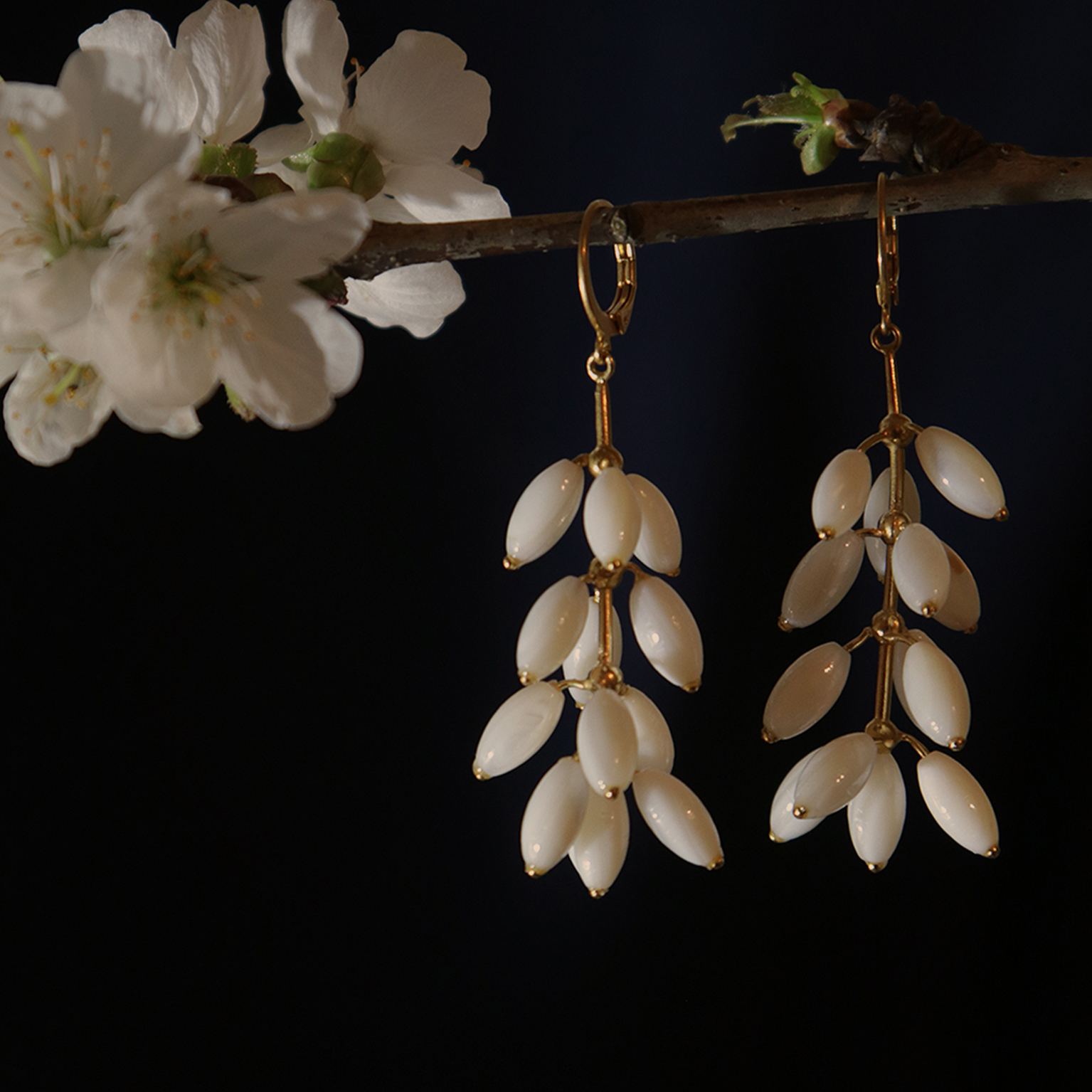 Kim Jude Rizière boucles d'oreilles fantaisie poétique