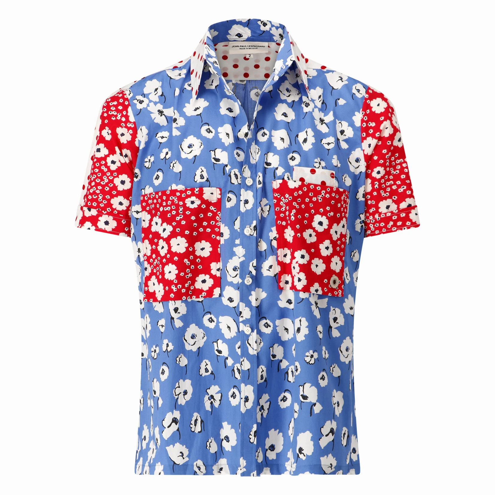 Jean-Paul Lespagnard Exclusive Series chemise coton bleu fleurs