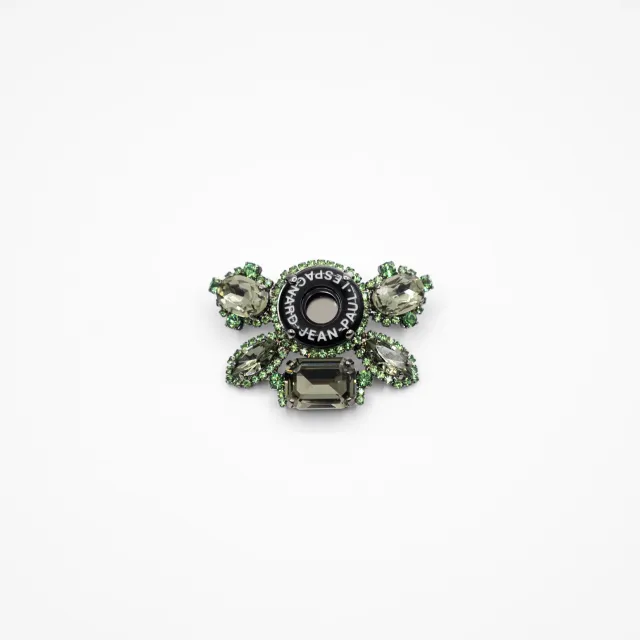 Jean-Paul Lespagnard Jewelry broche Aqua Green strass