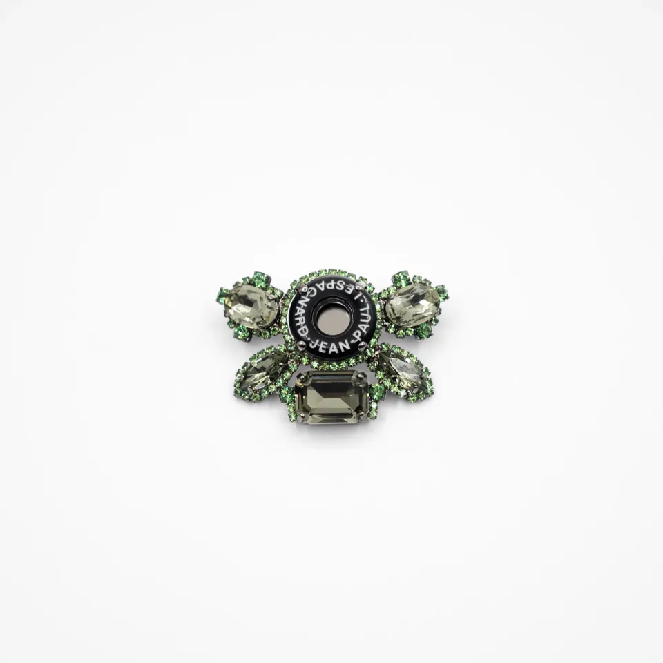 Jean-Paul Lespagnard Jewelry broche Aqua Green strass
