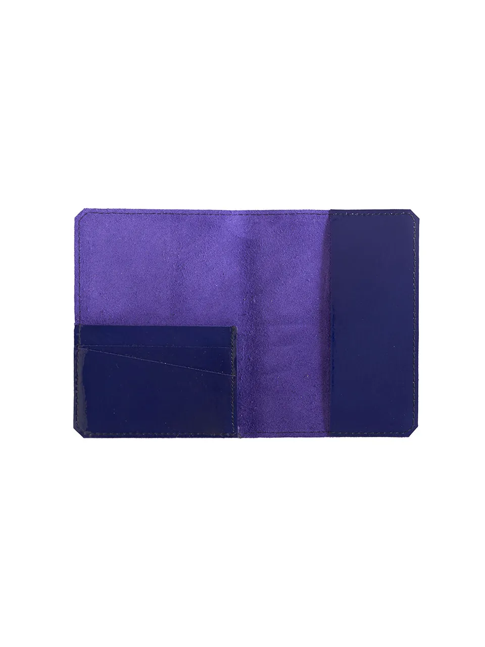 Christine Phung porte-passeport cuir bleu électrique